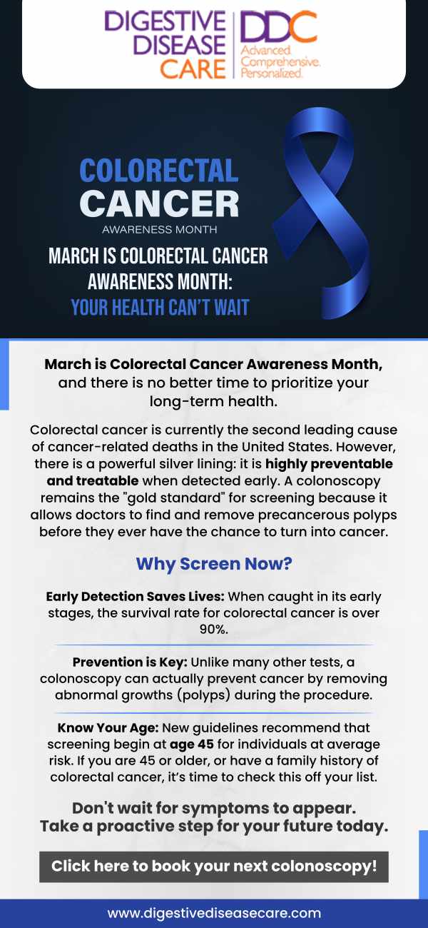 Colorectal Cancer Awareness Month at Digestive Disease Care, Board-Certified Gastroenterologist Serving New York Community Colorectal Cancer Awareness Month at Digestive Disease Care, Board-Certified Gastroenterologist Serving New York Community